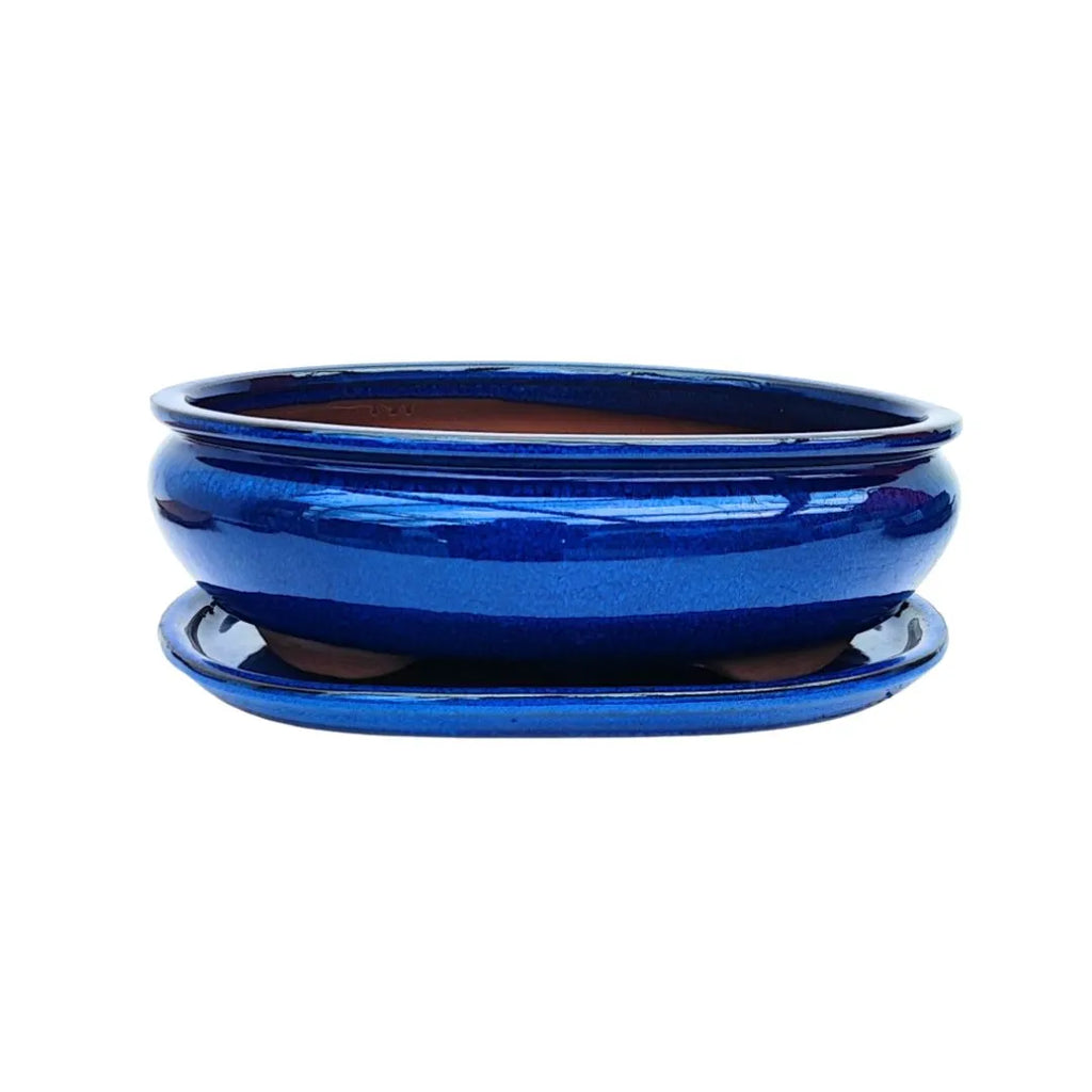 BASIC CLASS Vaso ovale con sottovaso colori