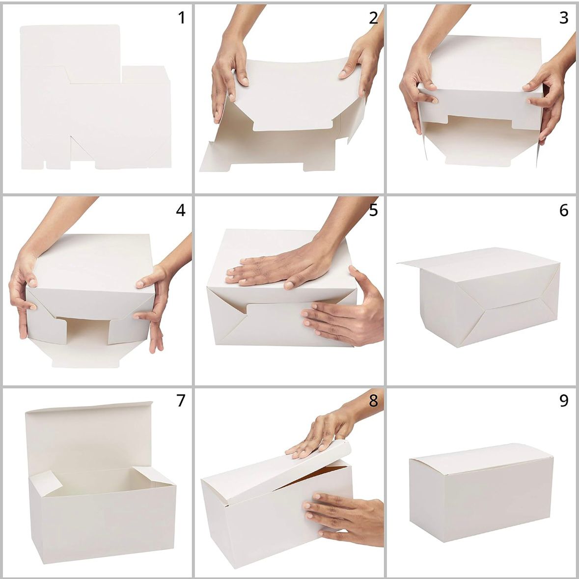 Set 5 Scatoline per Bomboniere Bianche 11,5cm x 11,5cm x 23cm