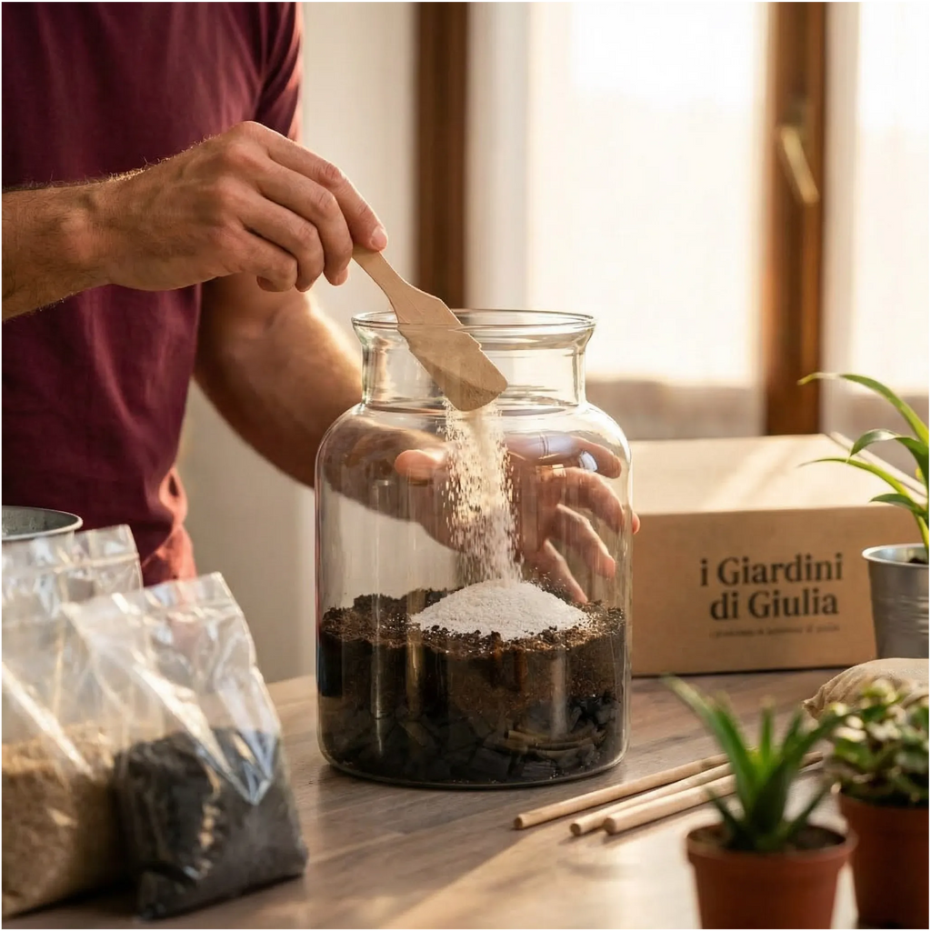 Kit per terrarium fai da te con piantine senza contenitore