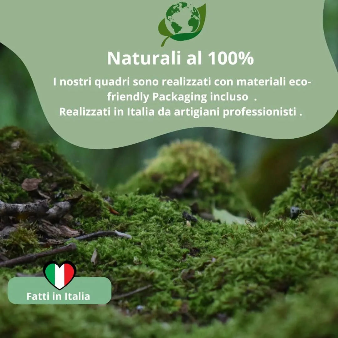 Quadro verde preservato Esagono Viridem